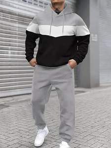 Ensemble 2 pièces unisexe 100% polyester respirant et léger pour l'hiver : sweat à capuche et pantalon long coupe-vent décontracté à manches longues - Product Image 6