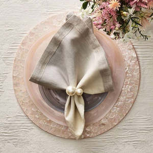 Mantel Individual de Lujo de Nácar, Mantel Redondo de Concha Natural Hecho a Mano para Decoración de Resorts y Casas de Playa - Product Image 3