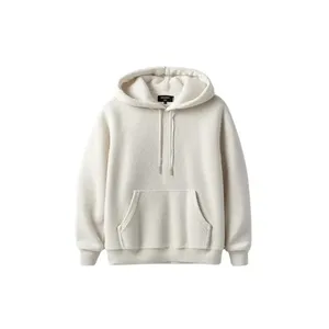Men’s Ivory Fleece Hoodie Tracksuit with Jogger <b>Pants</b> - Product Image 2
