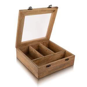 Organizador de Especias para Té de Madera Natural |   Diseño Plegable |   Compartimentos Ajustables para Hierbas Sueltas |   Cocina Multiusos Ecológica - Product Image 1