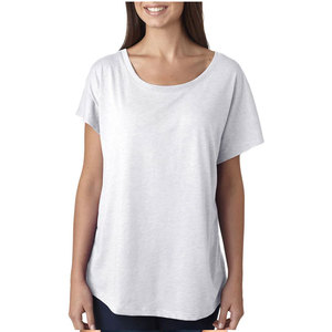 6760 - Next Level Ladies Tri-Blend Dolman Camiseta Vintage Pink Custom Printing Ready Camisetas transpirables de algodón liso para mujer - Product Image 3