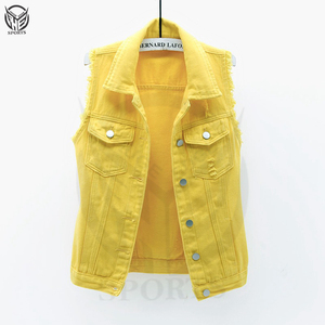 High Quality <b>Women's</b> Denim <b>Vest</b> Formal Casual Winter Apparel Vintage Button Decoration <b>Knitted</b> Breathable Custom Logo Fast - Product Image 5