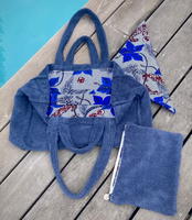 Sac à main éponge de grande capacité de luxe personnalisable sac de plage en éponge recyclé sac fourre-tout en tissu éponge pour les femmes