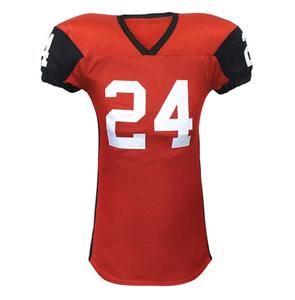 Maillot de football américain imprimé par sublimation avec logo personnalisé respirant grande taille 7v7 uniforme de sport fitness en sergé - Product Image 1