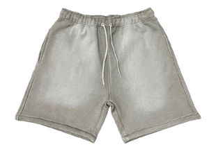 Short unisexe délavé à l'acide de 5 pouces en coton éponge français personnalisé Design vieilli vintage Fermeture brodée Mid High Street - Product Image 2