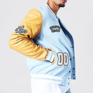 Varsity Jackets Impresión personalizada Chaqueta de béisbol de manga larga para hombres Hombres Liso Diseño personalizado Letterman Varsity Jacket para hombres - Product Image 2