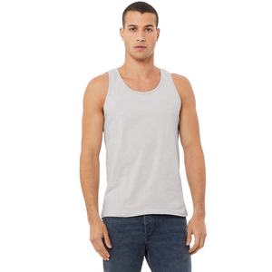 Bella toile UNISEXE JERSEY argent réservoir personnalisé Muscle entraînement Gym athlétique hommes respirant débardeurs gilets - Product Image 1