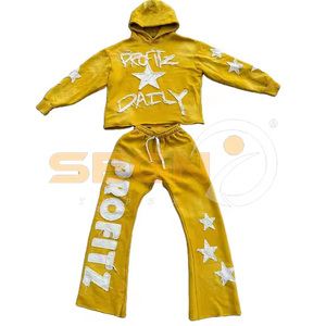 ชุดวอร์มสองชิ้นแบบกำหนดเองชุดวอร์มกางเกงวอร์มแบบสวมหัวปักลายปัก - Product Image 1