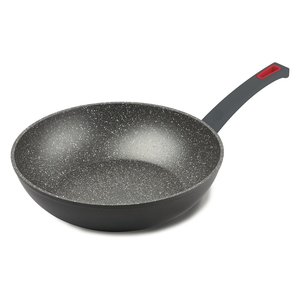 Wok antiadherente de aluminio con 1 asa (28cm) VIVÀ Gris y Rojo 2255 - Product Image 1