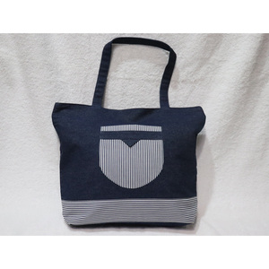 Nouveauté, beau sac à provisions en coton de couleur avec poche, sac de plage sans sable avec logo personnalisé - Product Image 1