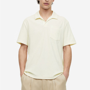 T-shirts pour hommes en coton de haute qualité, décontractés, uniformes personnalisés, t-shirts vierges pour le golf, polos pour hommes avec logo - Product Image 4