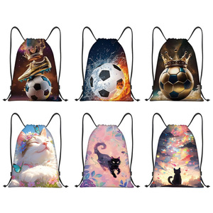 Mochila con cordón de poliéster para maratón, deportes al aire libre, senderismo, natación, almacenamiento - Product Image 1