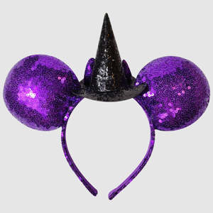 Échantillon de vente au détail H.E.R. Accessoires Licenciés Oreilles de Minnie - Bandeau Coloré Violet Scintillant pour Enfants - Fête d'Anniversaire - Product Image 1