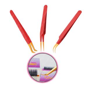 แหนบปลายแหลมสำหรับต่อขนตาปลอมทำจากสเตนเลสมืออาชีพโลโก้ตามสั่ง - Product Image 6