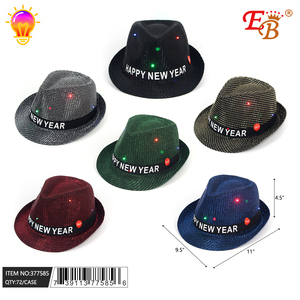 Sombrero de Papá Noel con personaje de Año Nuevo con luz 72PC/CS Sombreros de fiesta de algodón y PVC para CELEBRACIÓN DE Navidad - Product Image 1