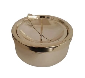 Offre spéciale Mini cendrier en métal avec logo personnalisé Nouveauté ronde portable au design unique Accessoire pour fumer à usage domestique - Product Image 3