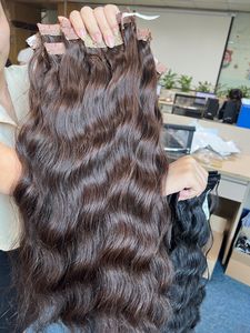 Vente en gros de clips de vendeurs de cheveux péruviens bruts à Double dessin-naturel ondulé - Product Image 4