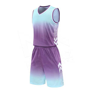 Uniformes de baloncesto Jersey PURE Venta al por mayor Uniforme de impresión por sublimación simple personalizado BSCI, poliéster, ropa deportiva - Product Image 1