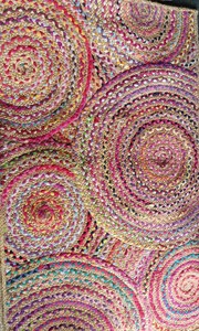 เครื่องปอกระเจาและผ้าฝ้ายทรงสี่เหลี่ยมผืนผ้ากันลื่นเป็นมิตรกับสิ่งแวดล้อมทันสมัยทำจากผ้าถักลายดอกไม้ - Product Image 2