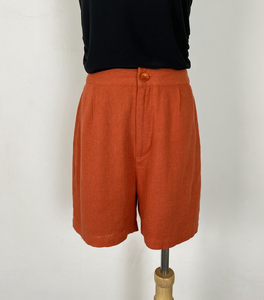 Pantalones cortos de lino y viscosa personalizados, listos para enviar, resistentes a la decoloración y al encogimiento, de fabricante vietnamita, elegantes. - Product Image 3