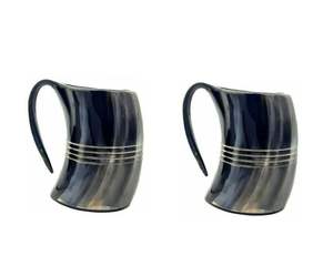 Horn Viking <b>Mugs</b> Modern Indian Handicrafts Eco-Friendly Durable 250ml/400-600ml Capacity Best Selling Domestic New - Product Image 3