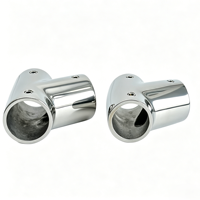 Raccord en T droit en acier inoxydable 316 de qualité marine pour bateau, yacht, main courante, garde-corps de pont, raccord de tuyau, quincaillerie marine