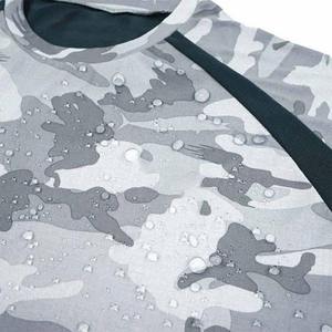 Camisa de pesca con estampado digital de manga larga para hombre, poliéster de bambú, color personalizado, bloqueador solar UV para exteriores - Product Image 5