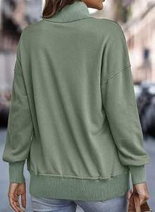 Sudadera de manga larga ligera transpirable para mujer, Jersey de punto informal, Tops para primavera, Otoño e Invierno - Product Image 3