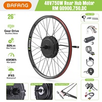 Kit de conversion de vélo électrique BAFANG 26" 27.5" 28" 29" 700C 750W 48V avec moteur à moyeu arrière et écran EKD01, en stock UE