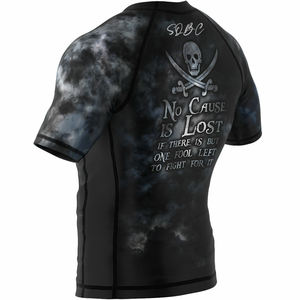 Upf 50 protección solar poliéster spandex buceo hombre natación MMA logo rashguard - Product Image 3