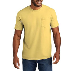   T-shirts pour hommes à manches courtes avec poche, couleur unie, taille plus, vente en gros, vêtements pour hommes - Product Image 1