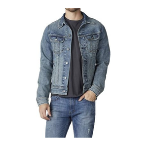Veste en jean décontractée pour homme OEM, veste boutonnée d'automne avec un design surdimensionné - Product Image 3
