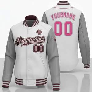 Conjunto de chaquetas masculinas para hombre, parche bordado de invierno, logotipo personalizado, chaquetas de lana de talla grande, algodón, unisex, en blanco - Product Image 4