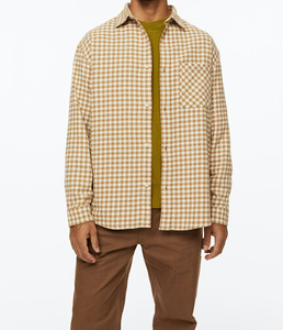 Diseño de bloque de color Servicio OEM Algodón a cuadros Negocios Formal Camisa de manga larga Hombres Botón Up Casual Formal Camisa de negocios Camisas - Product Image 6