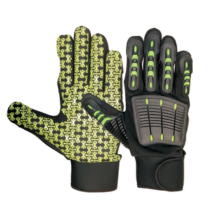 Heavy Duty Impact Gloves Anti-Cut Mechanical Gloves made of Artificial Leather TPR Knuckles for Oilfield Safety Gloves - Product Image 5