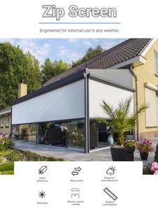 Abat-jour rétractable électrique pour l'extérieur, pour pergola de patio - Product Image 2