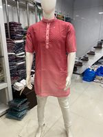 Pyjama Kurta traditionnel en coton épais pour hommes, 3 tonnes, travail numérique, fournisseur indien cousu pour les occasions spéciales de mariage