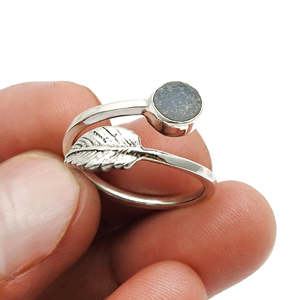 Handmade 925 <b>Sterling</b> <b>Silver</b> <b>Adjustable</b> <b>Ring</b> For Women & Girls Real Druzy Gemstone Bohemian <b>Ring</b> Available At Factory Price - Product Image 2