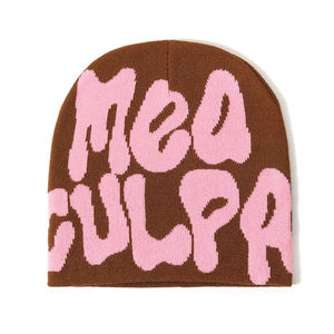 Gorro de punto Jacquard, gorro de invierno personalizable, mohair cálido y elegante de alta calidad sin puños, ajuste cómodo con logotipo perfecto - Product Image 1