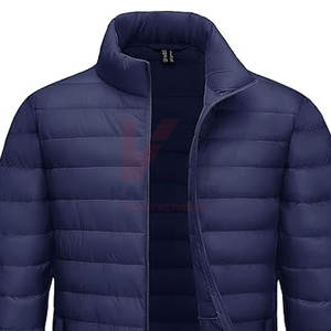 แจ็กเก็ตขนเป็ดน้ำหนักเบาให้ความอบอุ่นสำหรับผู้ชายเสื้อคลุมแบบควิลท์4กระเป๋ากันน้ำลำลองใส่นอกบ้านกันลม - Product Image 2