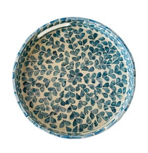 Bandeja Redonda Hecha a Mano con Incrustaciones de Nácar, Bandeja Decorativa para Servir en Mesa de Centro, Tocador, Decoración del Hogar, de Vietnam - Product Image 3