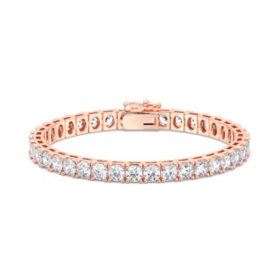 Pulsera de tenis de diamante de corte redondo tipo F de 10,00 quilates, pulsera de tenis de Plata de Ley de 7 pulgadas, hecha a mano de lujo para mujer - Product Image 2