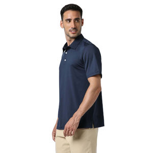 Polo de alta calidad para hombre, camiseta elástica de algodón transpirable, estampado personalizado, patrón sólido, manga corta, polos de talla grande para hombre - Product Image 2