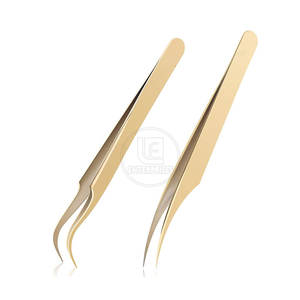 Pinces à épiler pour extensions de cils en acier inoxydable à pointe pointue de qualité supérieure, vente en gros OEM - Product Image 1