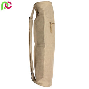 Tapis de yoga en toile de coton kaki avec long manche Sac à bandoulière écologique Logo personnalisé Sangle de transport - Product Image 6