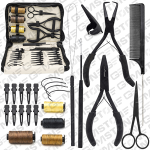 Thép không gỉ tóc đen mở rộng Kit chia tay phần <span class=keywords><strong>clip</strong></span> kéo móc vòng lặp chủ đề cắt kéo Micro hạt bền tái sử dụng - Product Image 1