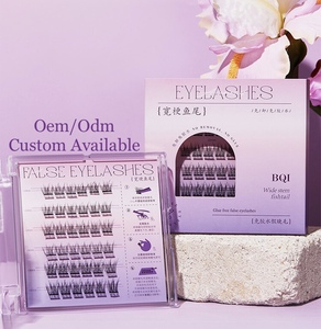 Großhandel Custom Prebond Lash Cluster Multi-Style Elfie Curl Sonnenblume Schwarzband Kein Kleber Individuelle Wimpern Lieferungen OEM/ODM - Product Image 2