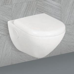 Vente en gros d'articles sanitaires en céramique ronde suspendue au mur cuvette de toilette salle de bain WC P trap S trap toilette suspendue au mur - Product Image 6