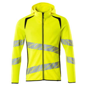 OEM Hombres Hi Vis Personalizado Seguridad Alta Visibilidad Unisex Construcción Reflectante Zip Jacket Hoodies - Product Image 4