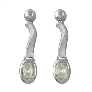 Pendientes Largos de Cobre Vintage con Piedra Verde para Uso Diario y Fiestas para Mujer - Product Image 1